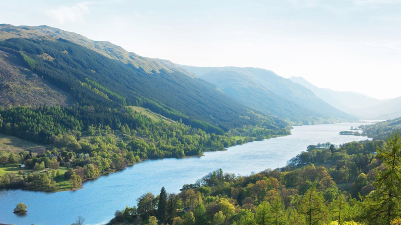 River running through some hills