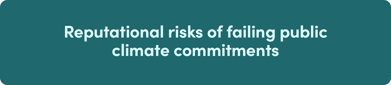 Reputational risks of failing public climate commitments