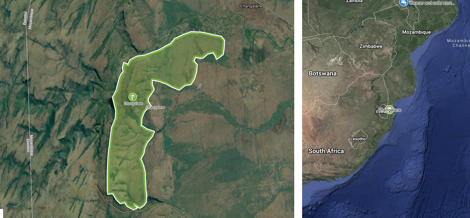 New site, Mozambique planting site